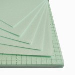 Подложка листовая полистирол зеленая, клетка 1000х500х3мм