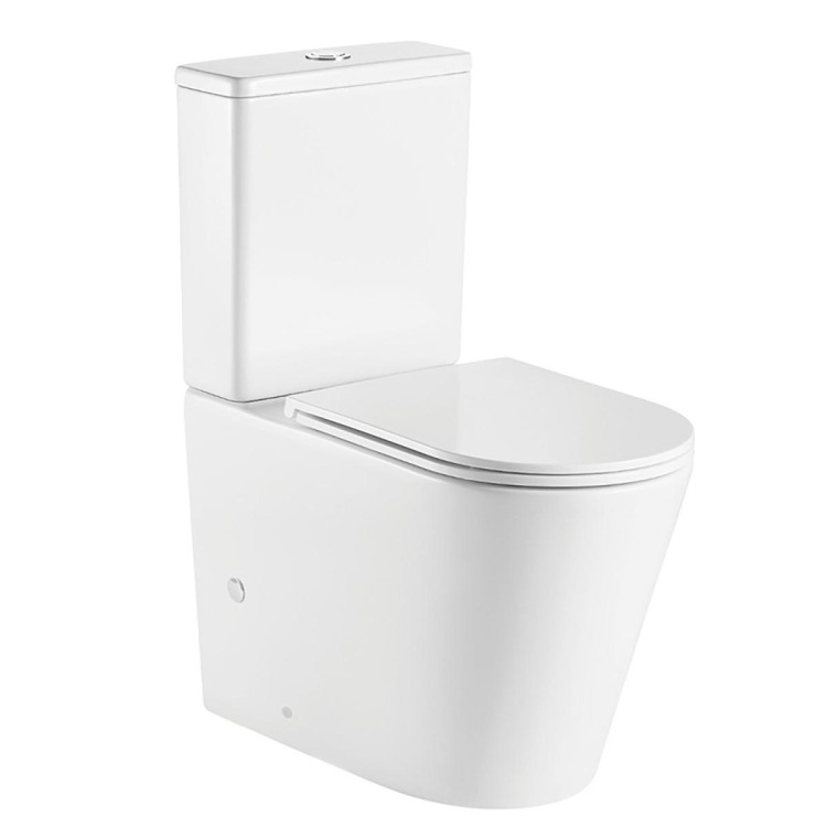 Унитаз-компакт Azario Vetro 380х605х825 напольный, безободковый, слив "ТОРНАДО", в комплекте с бачком и быстросъемным сиденьем микролифт (AZ-2149- UQ)