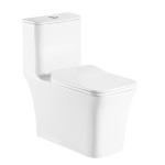 Унитаз-моноблок AZARIO GRESSA 705х370х760 напольный, безободковый, в комплекте с сиденьем дюропласт микролифт, белый (AZ-1111)