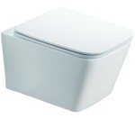 Унитаз подвесной Azario NOVA 530х350х360 безободковый, с ультра тонким сиденьем микролифт, белый (AZ-2216-SP)