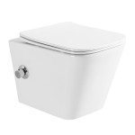 Унитаз подвесной Azario Hugo 350х480х363 c функцией биде, безободковый, с быстросъемным сиденьем микролифт (AZ-10007)