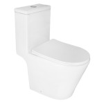 Унитаз-моноблок Azario Prime 373х645х765 напольный, безободковый , с быстросъемным сиденьем "Микролифт" (AZ-1363OP)