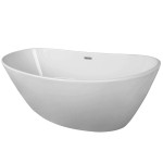 Ванна акриловая Azario EASTON 1800x820x600 отдельностоящая, в комплекте с сифоном и металлической рамой, цвет белый (AZ-1337)