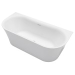 Ванна акриловая Azario ENGELS 1700x750x580 пристенная, в комплекте с сифоном и металлической рамой (ENG17075)