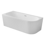 Ванна акриловая Azario LAGO GARDA 1700х750х580 пристенная, рифленая, левосторонняя, в комплекте с сифоном и металлической рамой (AZ-6724-A2 L 17075)