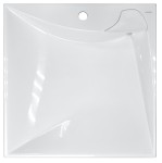 Раковина подвесная Azario Gratsiy 597х598х100 литьевой мрамор, белая (CS00078505)