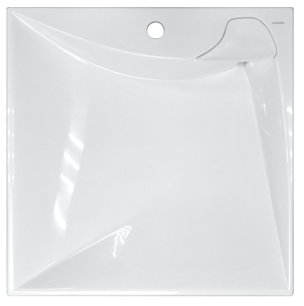 Раковина подвесная Azario Gratsiy 597х598х100 литьевой мрамор, белая (CS00078505)