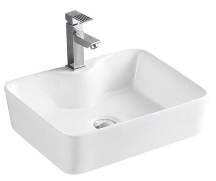 Раковина накладная Azario 480х370х130 прямоугольная, белый (AZ-2010)