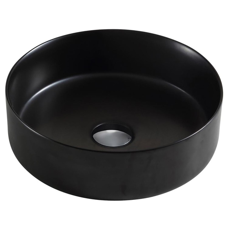 Раковина Azario 355х355х120 накладная, круглая, чёрная матовая (AZ-3134-MB)