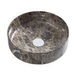 Раковина-чаша Azario 355х355х120 накладная, круглая, темный мрамор (AZ-3134-M816)