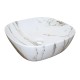 Раковина-чаша Azario 370x370x115 накладная, округлая, светлый мрамор (AZ-2184+M845)