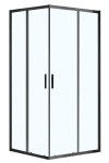 Душевое ограждение AZARIO 900х900х2000, БЕЗ ПОДДОНА, прозрачное стекло 6 мм, цвет профиля черный (AZ-ND1142 900 Black)
