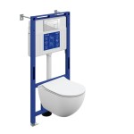Комплект BRASKO SMART DPL EO slim инсталляция AQUA 50 PRIME М кнопка CORNER пластик белый LP